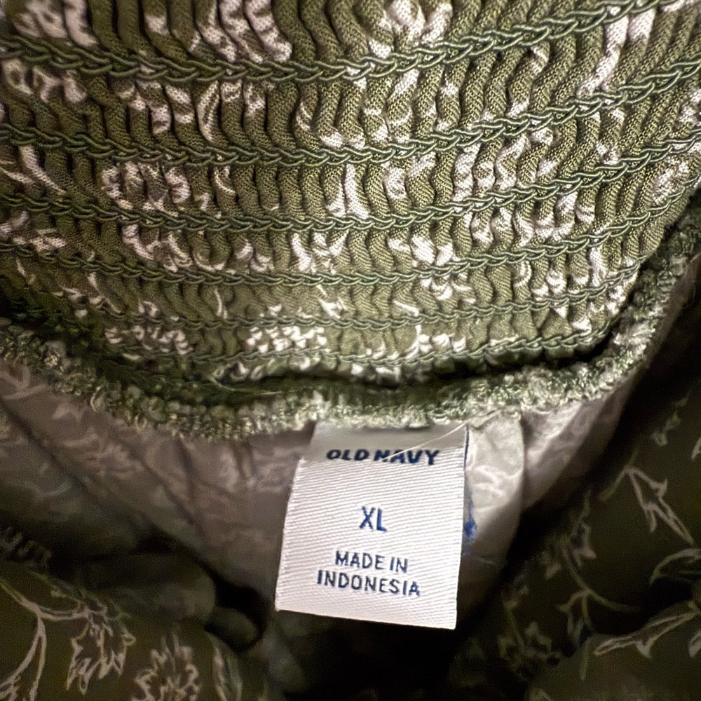 Old Navy Olive Green Smocked Jumpsuit - Picture 2 of 4
